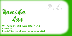 monika lax business card